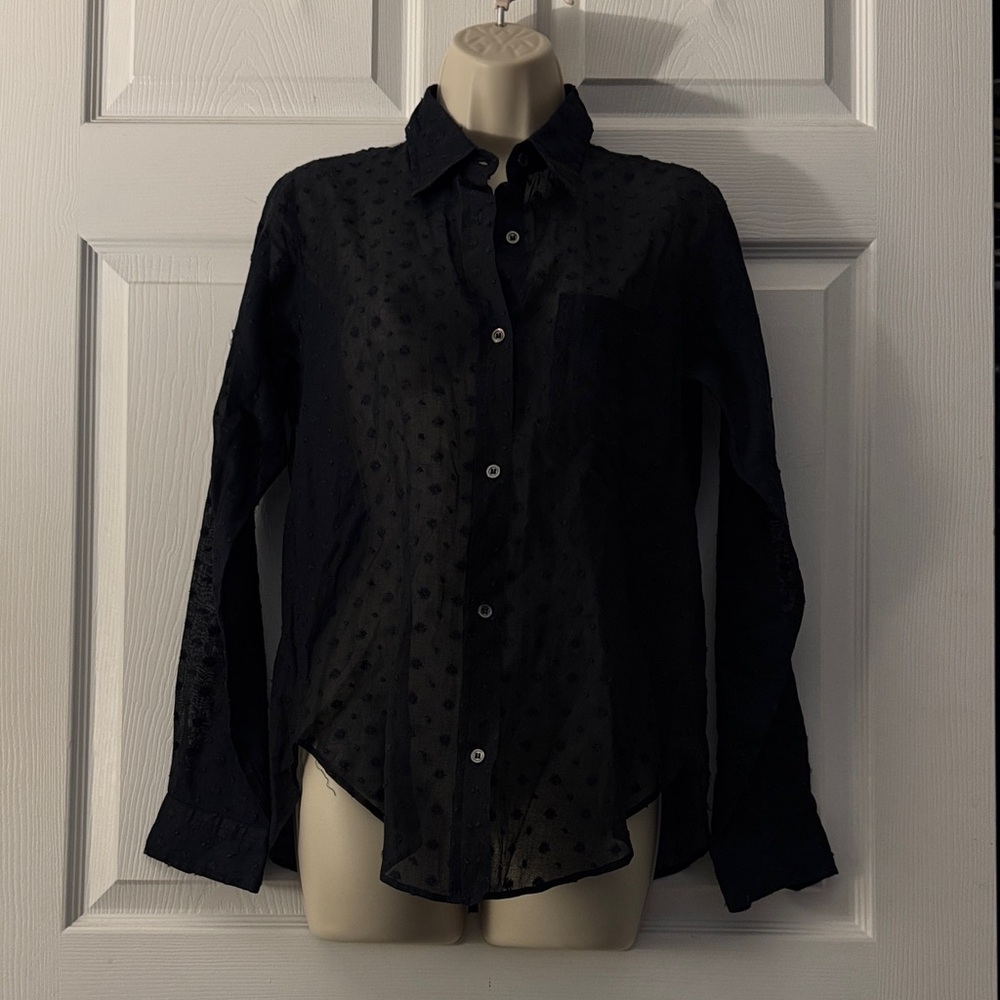 Isabel Marant Black Button-Up Shirt